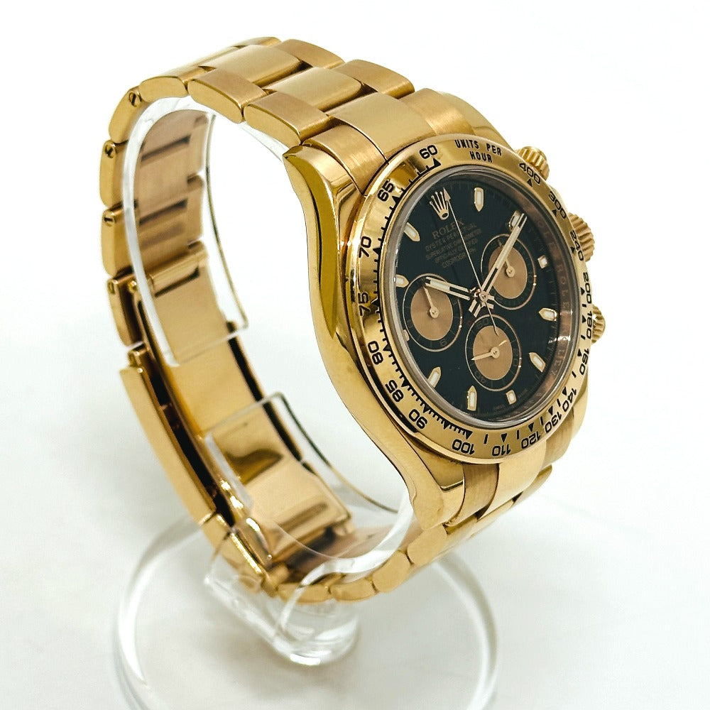 ROLEX 116505 Daytona Chronograph Automatic Random Black Dial Wristwatch K18RG Pink Gold Gold Used