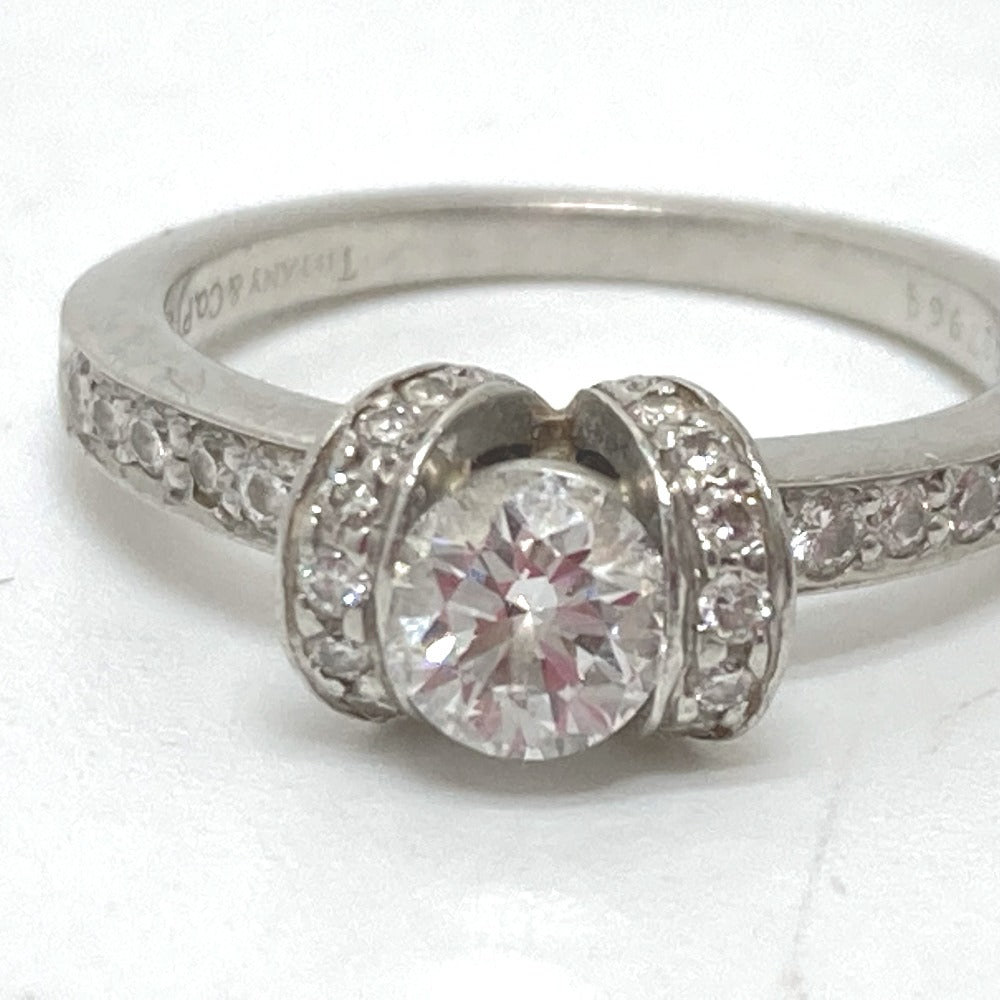 TIFFANY&Co. Pt950 リボン ダイヤモンド 指輪 アクセサリー プラチナ リング・指輪 Pt950 レディース シルバー - brandshop-reference