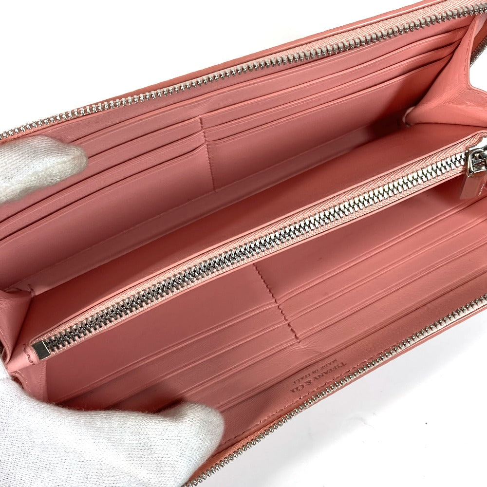 TIFFANY &amp; Co. 72458575 Japan-exclusive Return to Tiffany Heart Large Zip Wallet, Women's Leather, Blush Pink