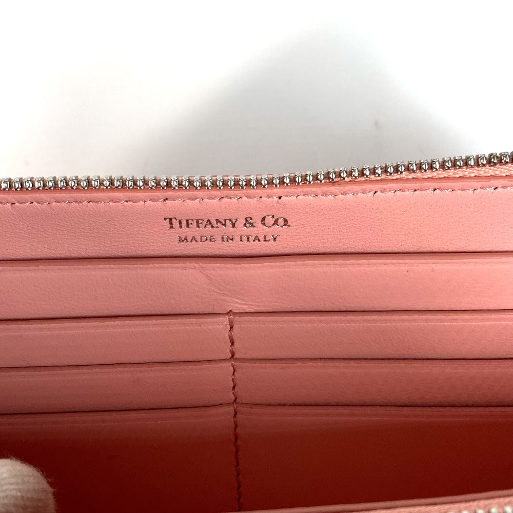 TIFFANY &amp; Co. 72458575 Japan-exclusive Return to Tiffany Heart Large Zip Wallet, Women's Leather, Blush Pink