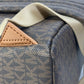 Michael Kors Monogram SLATER Backpack (30T0G04B6B) in PVC and Leather, Unisex, Brown