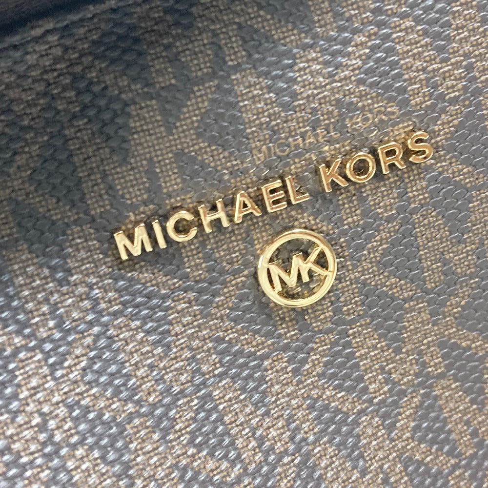Michael Kors Monogram SLATER Backpack (30T0G04B6B) in PVC and Leather, Unisex, Brown
