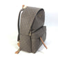 Michael Kors Monogram SLATER Backpack (30T0G04B6B) in PVC and Leather, Unisex, Brown