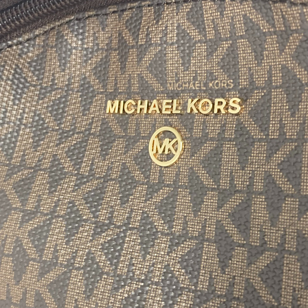 Michael Kors Monogram SLATER Backpack (30T0G04B6B) in PVC and Leather, Unisex, Brown
