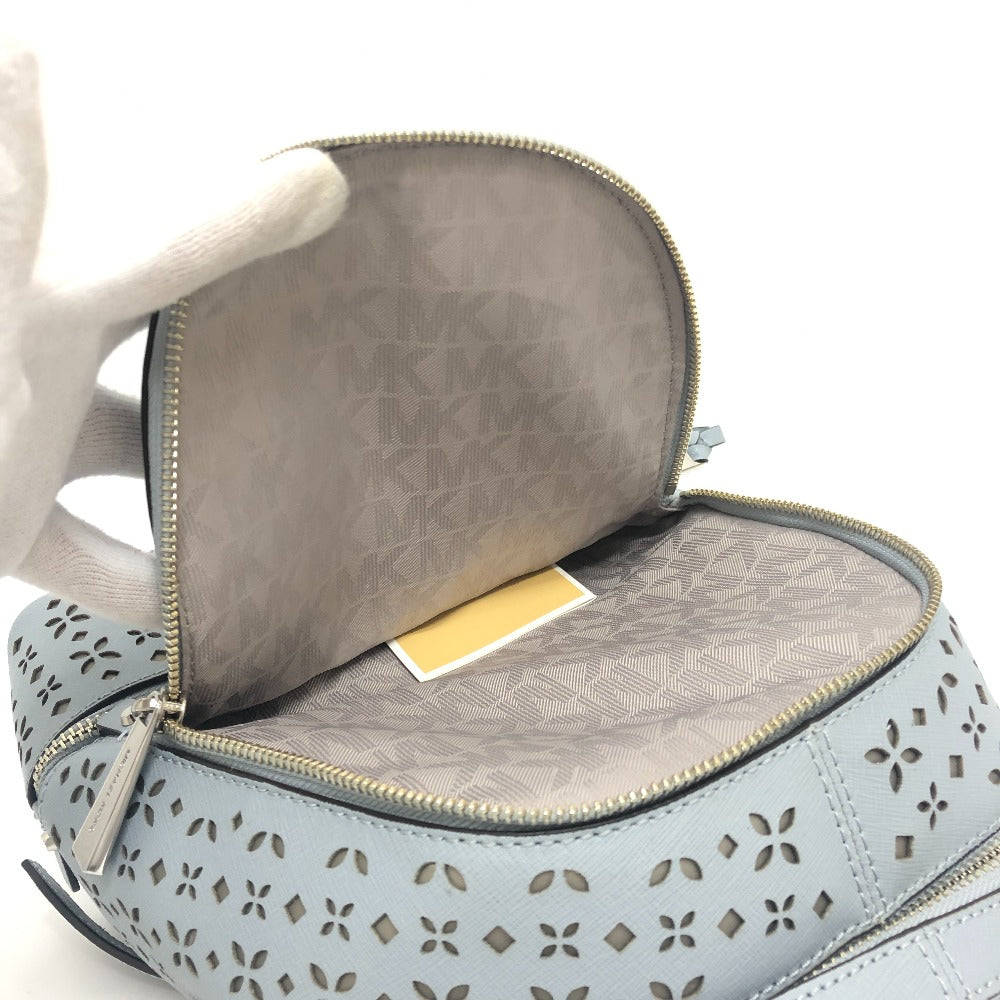 Michael Kors Flower Punching Backpack Rucksack Bag Rucksack PVC Women's Blue