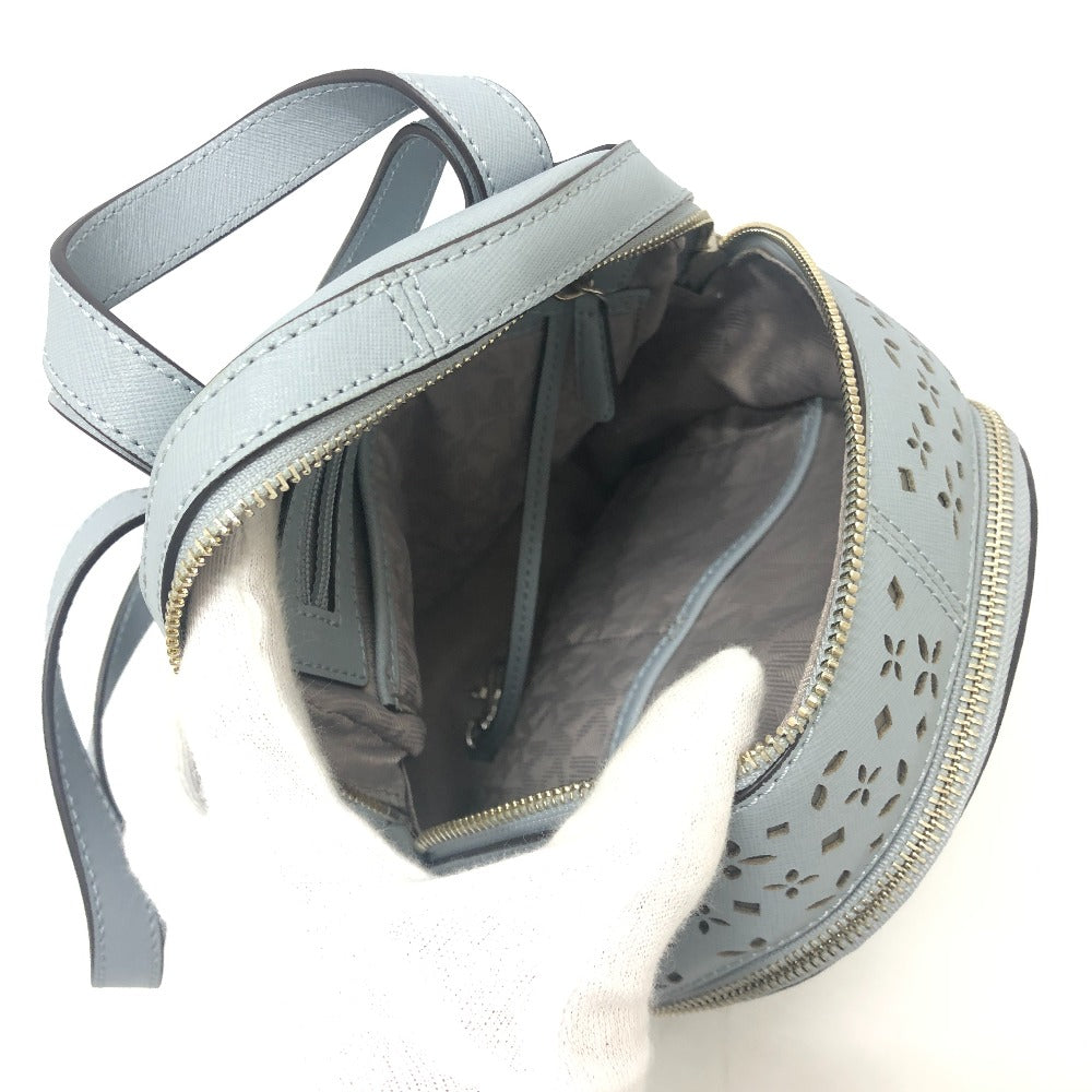 Michael Kors Flower Punching Backpack Rucksack Bag Rucksack PVC Women's Blue