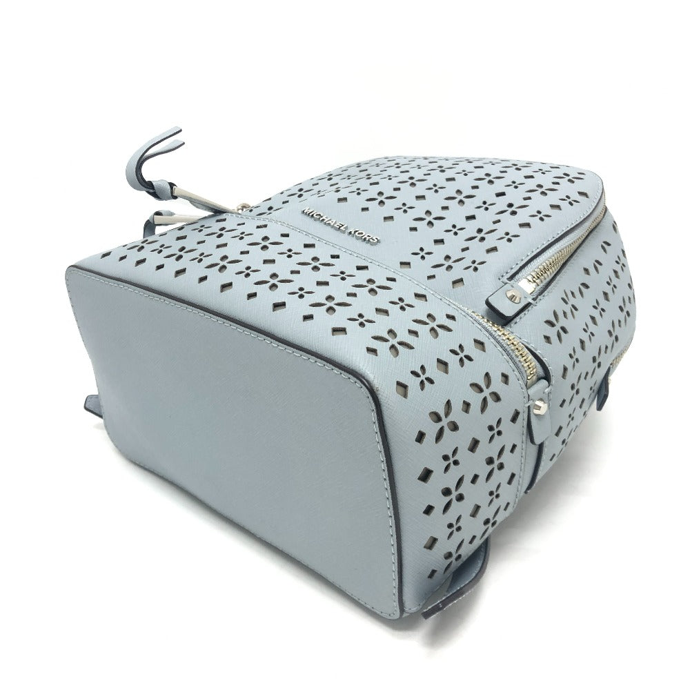 Michael Kors Flower Punching Backpack Rucksack Bag Rucksack PVC Women's Blue