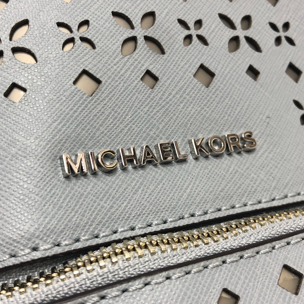 Michael Kors Flower Punching Backpack Rucksack Bag Rucksack PVC Women's Blue