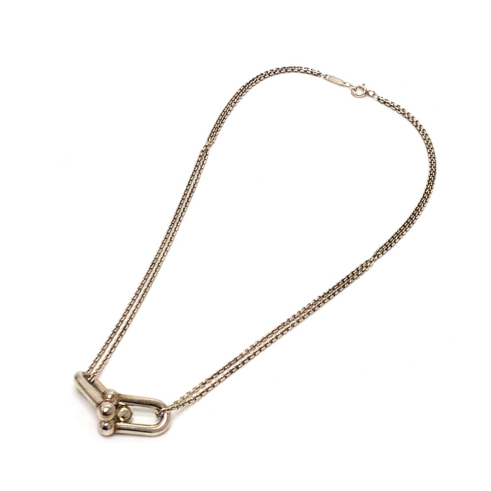 TIFFANY&Co. SV925 ハードウェア ダブルリンク ペンダント アクセサリー ネックレス SV925 レディース シルバー