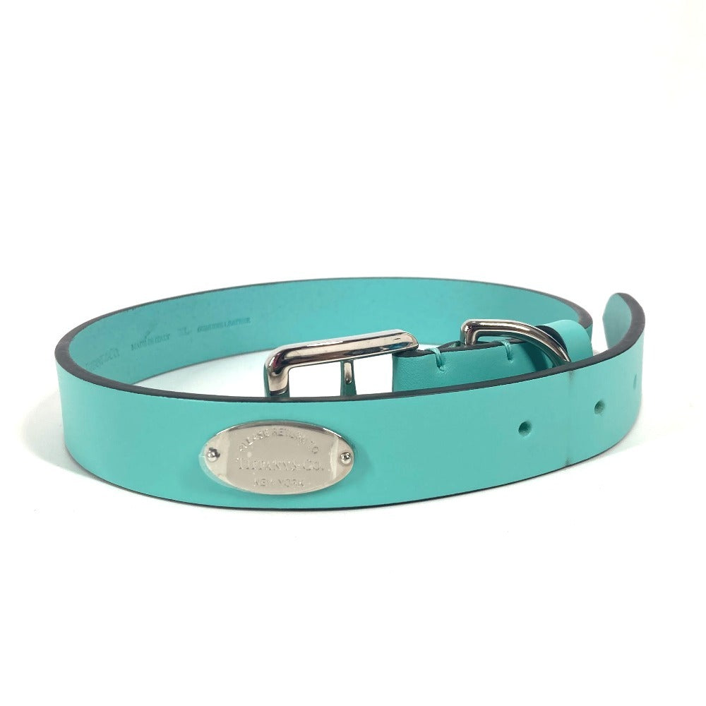 TIFFANY&Co. ペットアクセサリー ロゴ ドッグ 犬 ワンちゃん 首輪 レザー ユニセックス ブルー - brandshop-reference