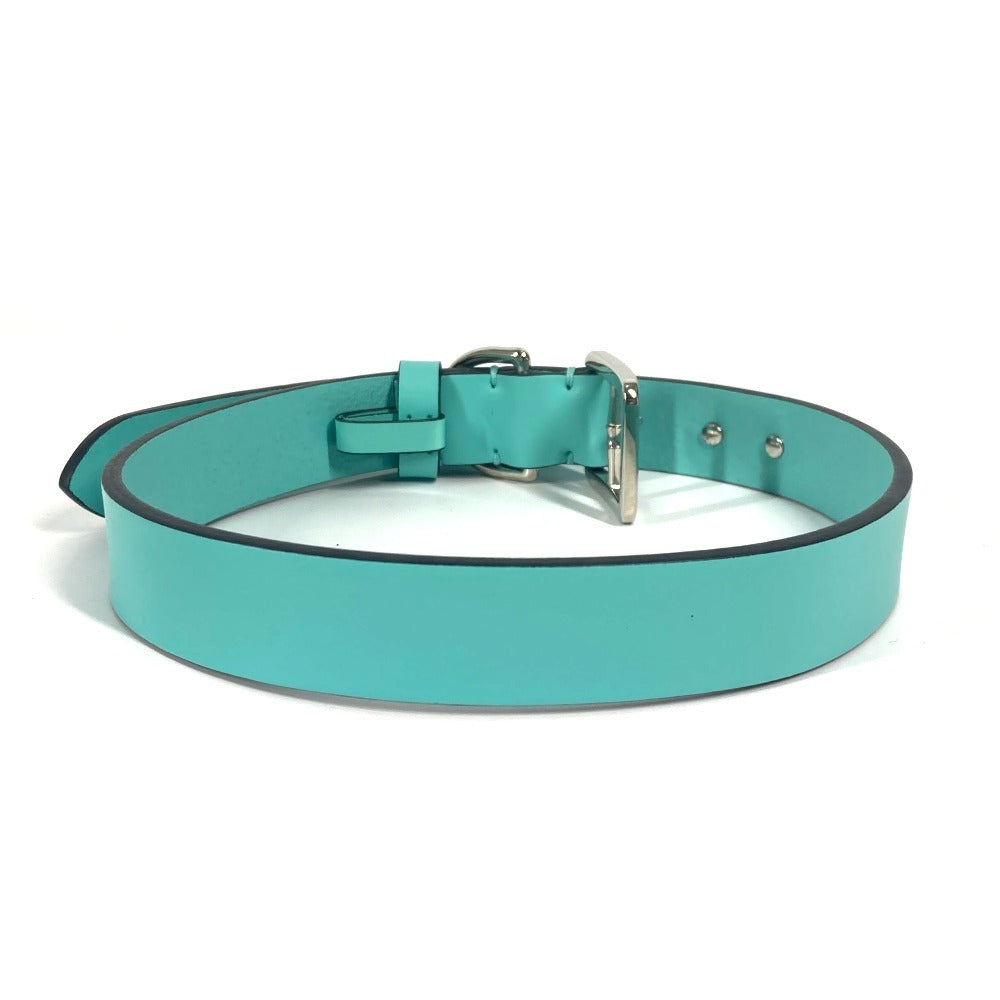 TIFFANY&Co. ペットアクセサリー ロゴ ドッグ 犬 ワンちゃん 首輪 レザー ユニセックス ブルー - brandshop-reference