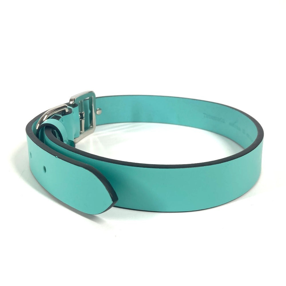 TIFFANY&Co. ペットアクセサリー ロゴ ドッグ 犬 ワンちゃん 首輪 レザー ユニセックス ブルー - brandshop-reference