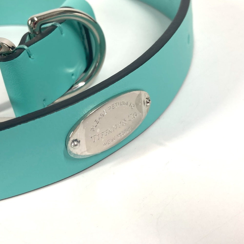 TIFFANY&Co. ペットアクセサリー ロゴ ドッグ 犬 ワンちゃん 首輪 レザー ユニセックス ブルー - brandshop-reference