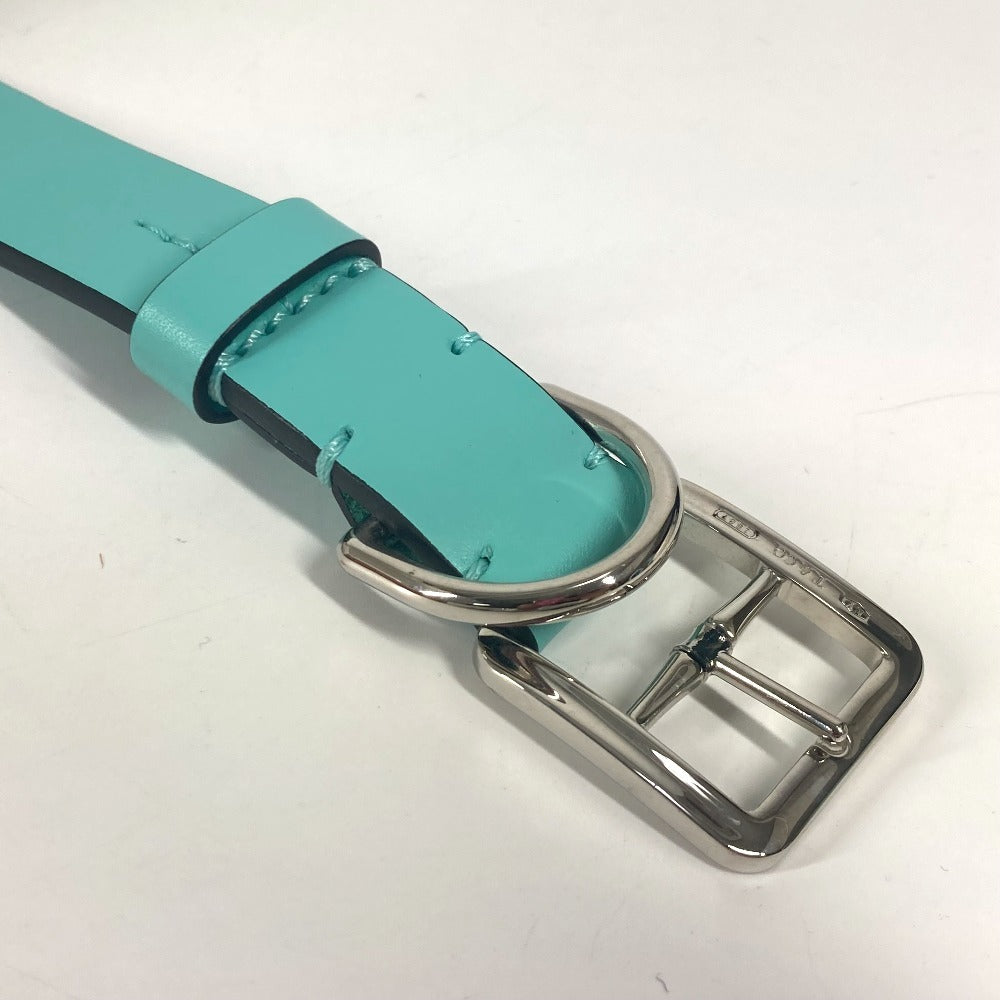 TIFFANY&Co. ペットアクセサリー ロゴ ドッグ 犬 ワンちゃん 首輪 レザー ユニセックス ブルー - brandshop-reference
