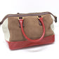 FURLA Suede Boston Bag, Brown, Women's