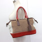 FURLA Suede Boston Bag, Brown, Women's