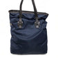 FURLA トートバッグ カバン ショルダーバッグ ナイロン/レザー レディース ネイビー×ダークブラウン