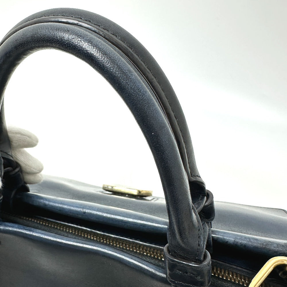 FURLA Turnlock Emma Tote, 2-Way Shoulder Bag, Leather Tote Bag, Women's, Blue