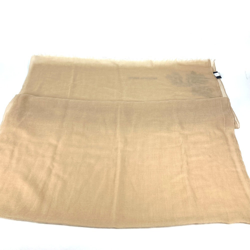 LOUIS VUITTON M70836 Fringe logo Large Stole/Shawl Muffler shawl Cashmere Beige/Black Used