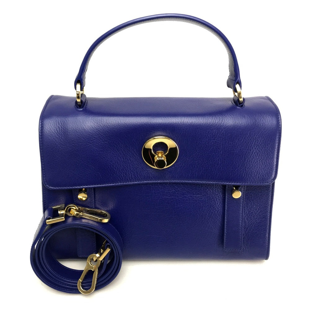 SAINT LAURENT PARIS MUSE TWO Muse Two Shoulder Bag/Handbag in Blue Leather for Women