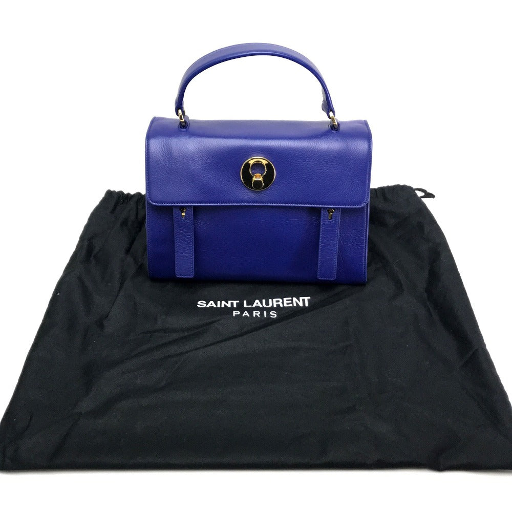 SAINT LAURENT PARIS MUSE TWO Muse Two Shoulder Bag/Handbag in Blue Leather for Women