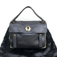 YVES SAINT LAURENT 229680 Muse Two One-Shoulder Bag Shoulder Bag Handbag Canvas/Leather Women's Gray Dark Gray x Beige