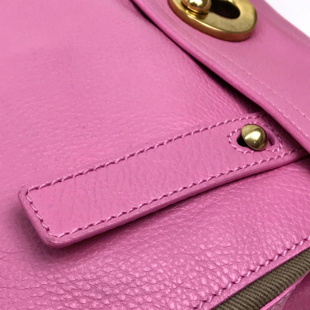 YVES SAINT LAURENT 283761 ショルダーバッグ 斜め掛け ミューズトゥ カバン 2WAYハンドバッグ レザー レディース ピンク ピンク