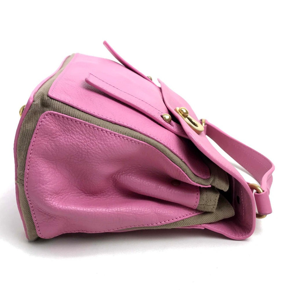 YVES SAINT LAURENT 283761 ショルダーバッグ 斜め掛け ミューズトゥ カバン 2WAYハンドバッグ レザー レディース ピンク ピンク