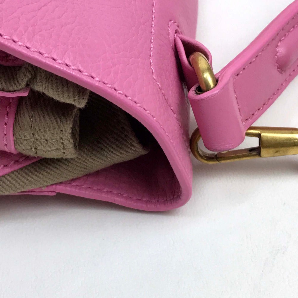 YVES SAINT LAURENT 283761 ショルダーバッグ 斜め掛け ミューズトゥ カバン 2WAYハンドバッグ レザー レディース ピンク ピンク