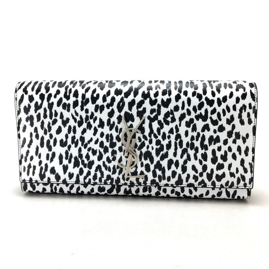 SAINT LAURENT PARIS 326079 Party Bag Leopard Cassandra Calf Leather Ladies Clutch Bag