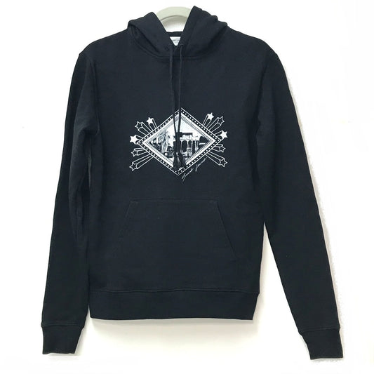 SAINT LAURENT PARIS 605507 ジャルダンマジョレルフーディ アパレル トップス パーカー コットン メンズ ブラック