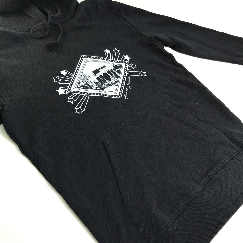SAINT LAURENT PARIS 605507 ジャルダンマジョレルフーディ アパレル トップス パーカー コットン メンズ ブラック