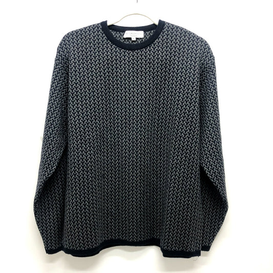 YVES SAINT LAURENT ヴィンテージ Y総柄 アパレル トップス 長袖 セーター ウール メンズ ネイビー