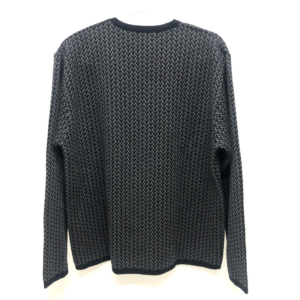 YVES SAINT LAURENT ヴィンテージ Y総柄 アパレル トップス 長袖 セーター ウール メンズ ネイビー