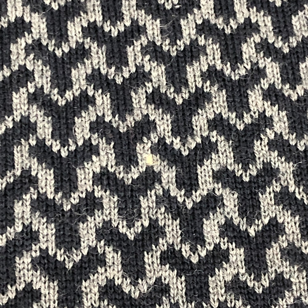 YVES SAINT LAURENT ヴィンテージ Y総柄 アパレル トップス 長袖 セーター ウール メンズ ネイビー