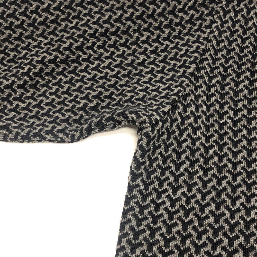 YVES SAINT LAURENT ヴィンテージ Y総柄 アパレル トップス 長袖 セーター ウール メンズ ネイビー