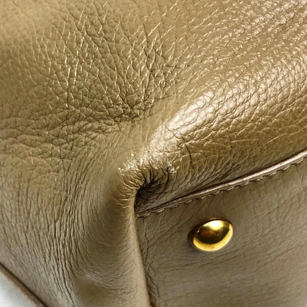YVES SAINT LAURENT 284650 Neo Double Reversible Handbag/Tote Bag, Leather, Unisex, Charcoal Gray