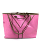 YVES SAINT LAURENT 284650 Neo Double Reversible Handbag/Tote Bag, Leather, Unisex, Charcoal Gray