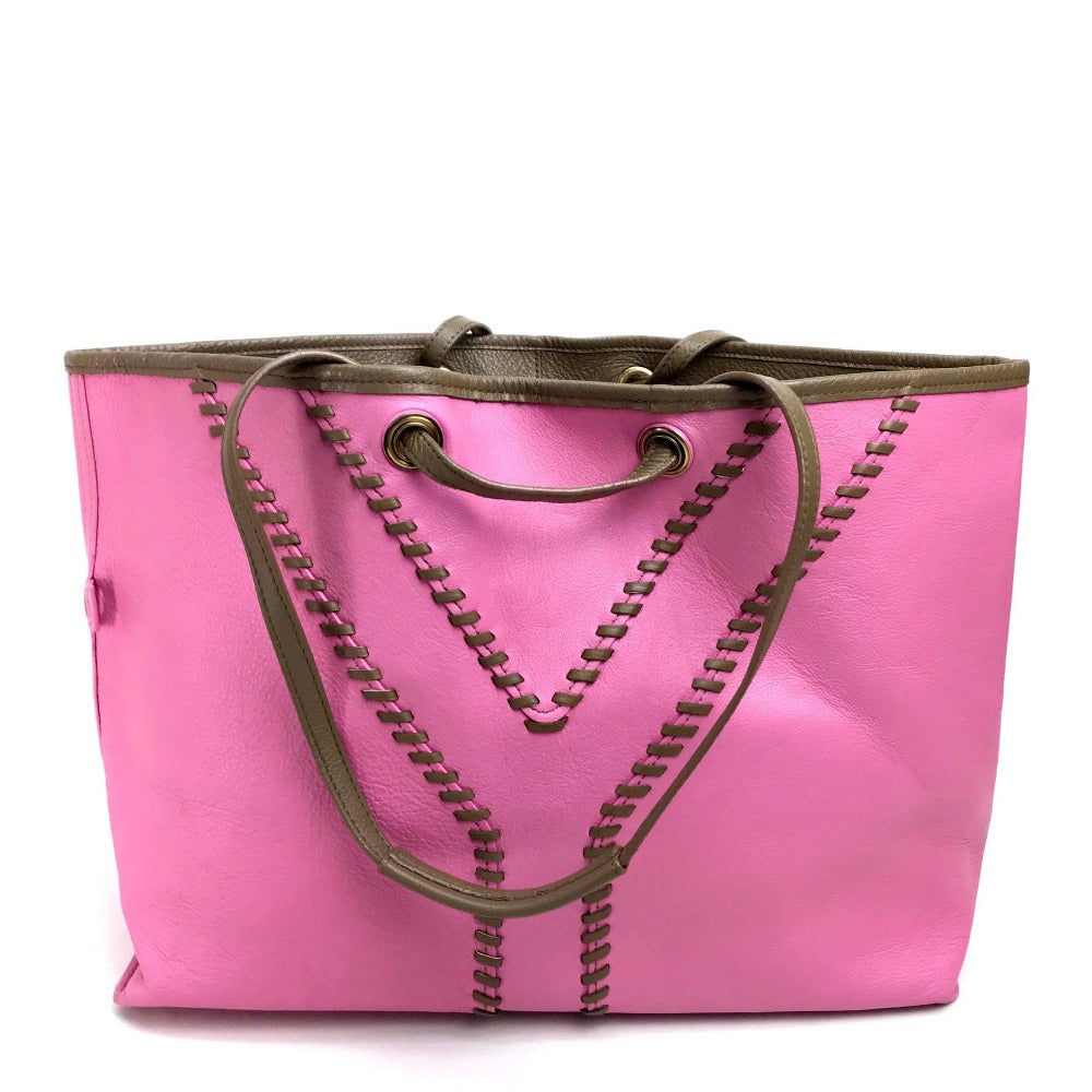YVES SAINT LAURENT 284650 Neo Double Reversible Handbag/Tote Bag, Leather, Unisex, Charcoal Gray