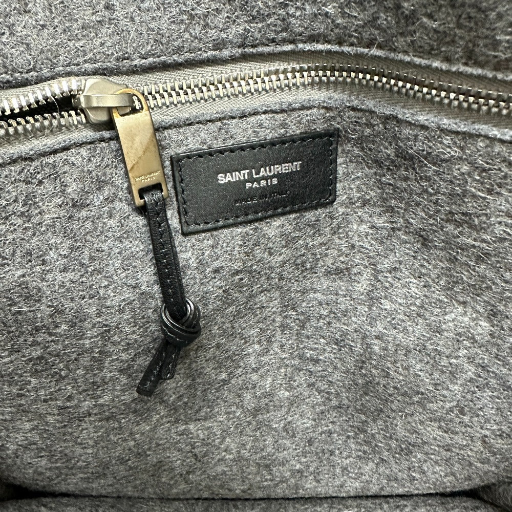 SAINT LAURENT PARIS 632539 ショルダーバッグ 肩掛け ハンドバッグ リヴゴーシュ  RIVE GAUCHE カバン トートバッグ フェルト レディース グレー - brandshop-reference