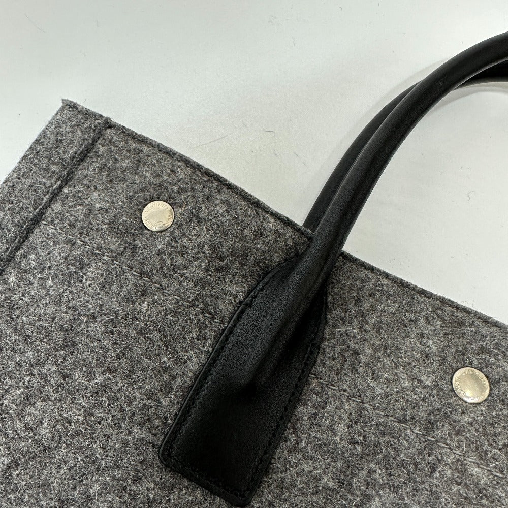 SAINT LAURENT PARIS 632539 ショルダーバッグ 肩掛け ハンドバッグ リヴゴーシュ  RIVE GAUCHE カバン トートバッグ フェルト レディース グレー - brandshop-reference