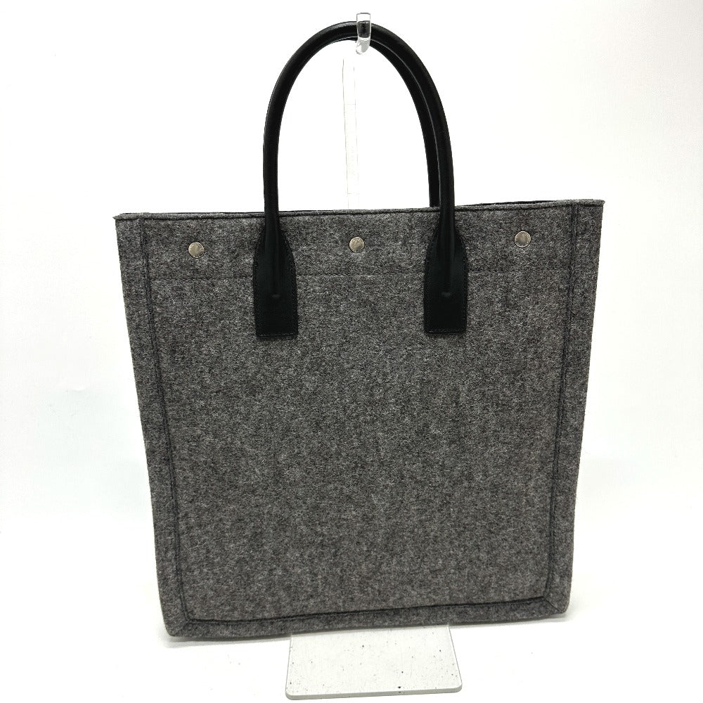 SAINT LAURENT PARIS 632539 ショルダーバッグ 肩掛け ハンドバッグ リヴゴーシュ  RIVE GAUCHE カバン トートバッグ フェルト レディース グレー - brandshop-reference
