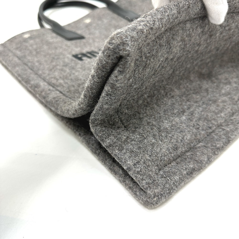 SAINT LAURENT PARIS 632539 ショルダーバッグ 肩掛け ハンドバッグ リヴゴーシュ  RIVE GAUCHE カバン トートバッグ フェルト レディース グレー - brandshop-reference