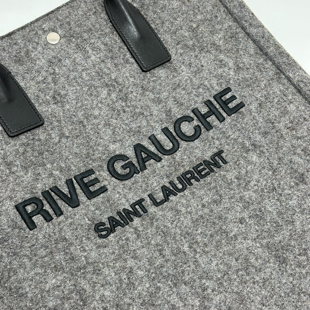 SAINT LAURENT PARIS 632539 ショルダーバッグ 肩掛け ハンドバッグ リヴゴーシュ  RIVE GAUCHE カバン トートバッグ フェルト レディース グレー - brandshop-reference