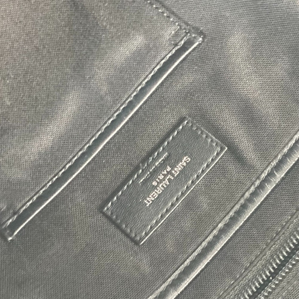 SAINT LAURENT PARIS 609109 格子柄 バックパック カバン リュックサック レザー/コーティングキャンバス メンズ ベージュ