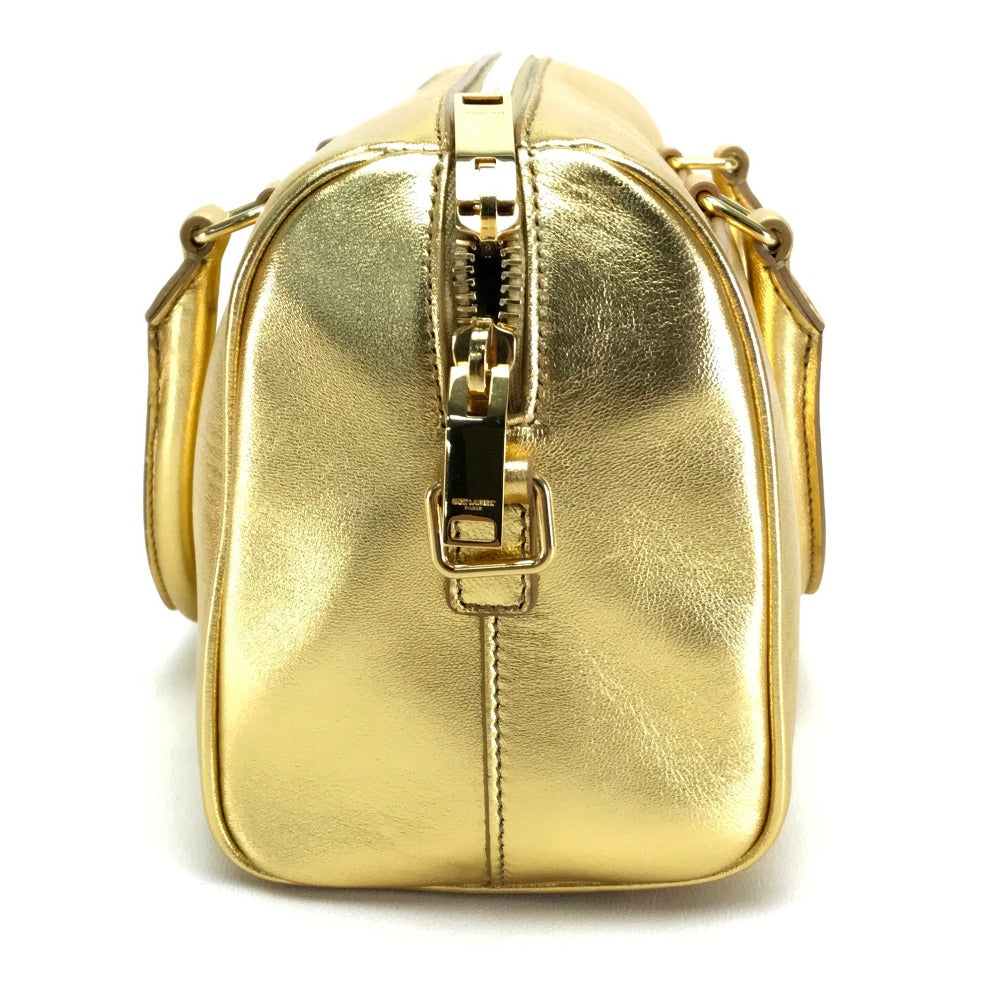 SAINT LAURENT PARIS Baby Duffle Bag, Shoulder Bag, Handbag, Leather, Women's, Gold