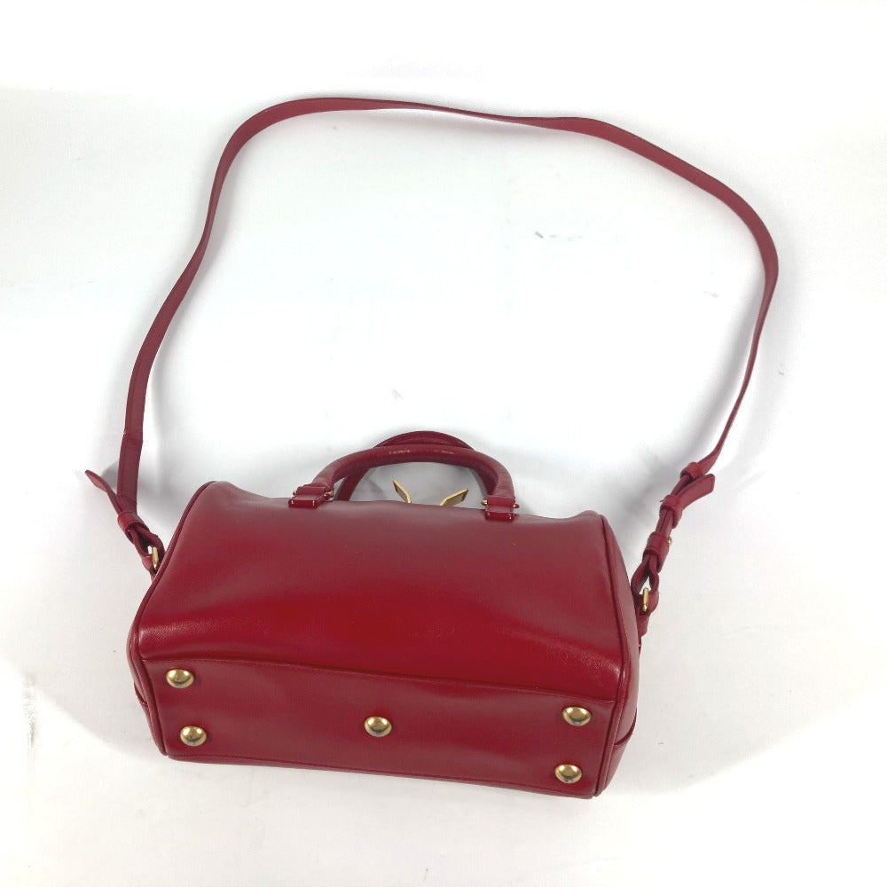 YVES SAINT LAURENT 330958 ベイビーダッフル ロゴ 2WAYバッグ ショルダーバッグ 斜め掛け カバン ハンドバッグ レザー レディース レッド - brandshop-reference
