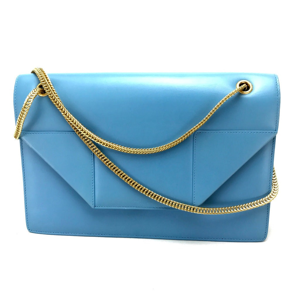 SAINT LAURENT PARIS Shoulder Bag, Crossbody Bag, Chain Clutch Bag, Leather Shoulder Bag, Women's, Sky Blue