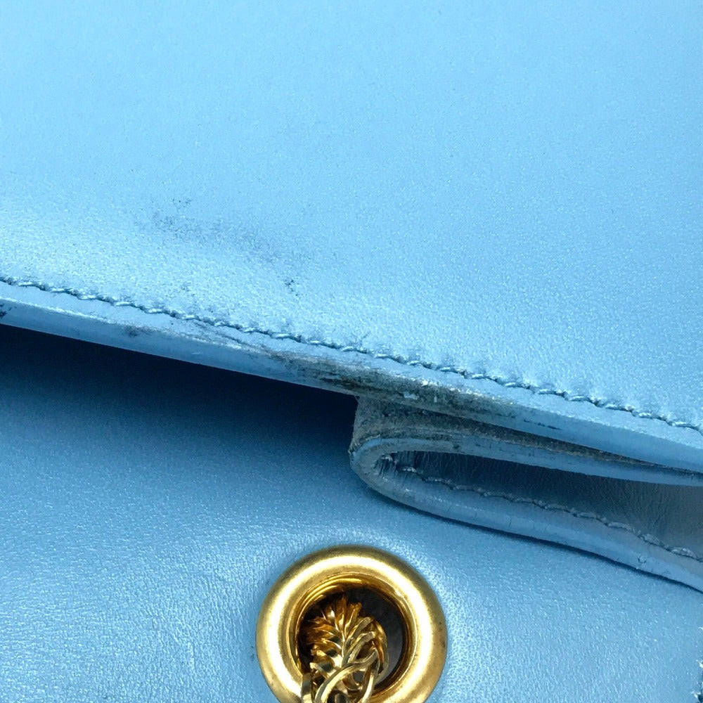 SAINT LAURENT PARIS Shoulder Bag, Crossbody Bag, Chain Clutch Bag, Leather Shoulder Bag, Women's, Sky Blue