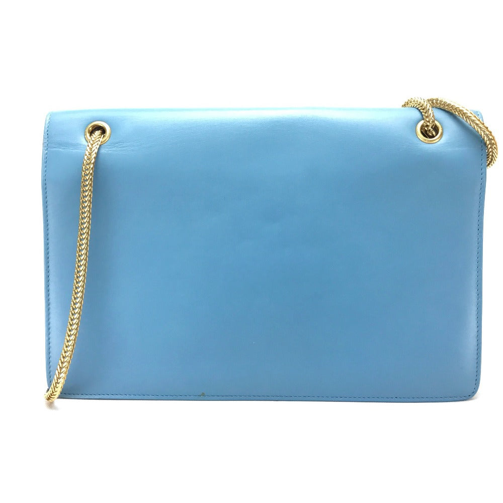 SAINT LAURENT PARIS Shoulder Bag, Crossbody Bag, Chain Clutch Bag, Leather Shoulder Bag, Women's, Sky Blue